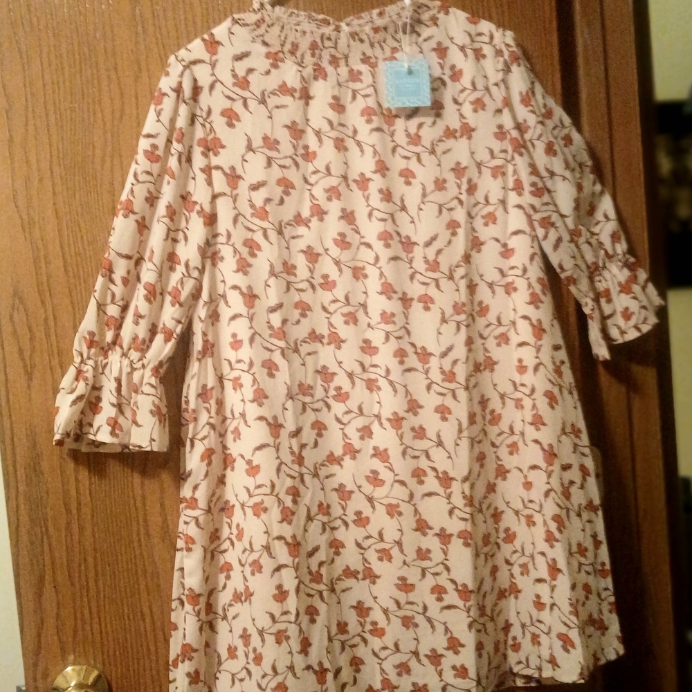 Hayden Cream and Red Floral Women's Summertime  Dress Size Small